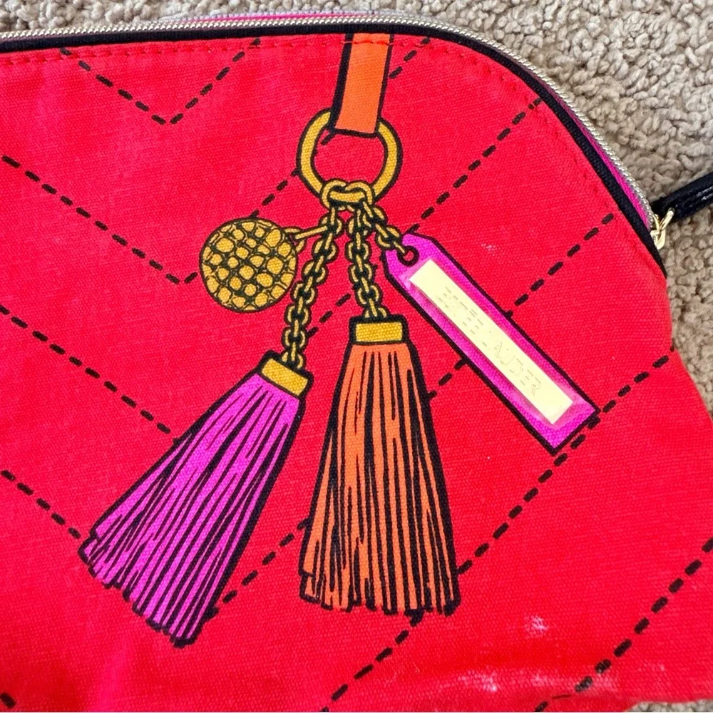 Estée Lauder Red Tassel Cosmetic Bag Makeup Pouch Travel Case - Picture 4 of 6